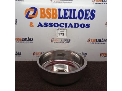 LOTE 173 - 01 CUBA EM AÇO INOX REDONDA (NOVO). (NO ESTADO) ATENÇÃO! FAZER A VISITAÇÃO ANTES DE ARREMATAR, NÃO SABEMOS SE FUNCIONA. LEILÃO NÃO TEM GARANTIA E NEM DEVOLUÇÃO, SUJEITO A POSSÍVEIS AVARIAS VISÍVEIS/OCULTAS E/OU AUSÊNCIA DE COMPONENTES.