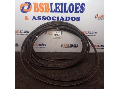 LOTE 334 - 12 CORREIAS DIVERSOS TAMANHOS.  (NO ESTADO) ATENÇÃO! FAZER A VISITAÇÃO ANTES DE ARREMATAR, NÃO SABEMOS SE FUNCIONA. LEILÃO NÃO TEM GARANTIA E NEM DEVOLUÇÃO, SUJEITO A POSSÍVEIS AVARIAS VISÍVEIS/OCULTAS E/OU AUSÊNCIA DE COMPONENTES.