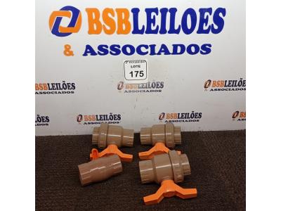 LOTE 175 - 04 REGISTROS ESFERA MARCA TIGRE. (NOVO) (NO ESTADO) ATENÇÃO! FAZER A VISITAÇÃO ANTES DE ARREMATAR, NÃO SABEMOS SE FUNCIONA. LEILÃO NÃO TEM GARANTIA E NEM DEVOLUÇÃO, SUJEITO A POSSÍVEIS AVARIAS VISÍVEIS/OCULTAS E/OU AUSÊNCIA DE COMPONENTES.
