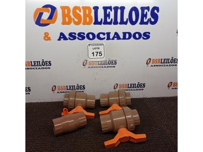LOTE 175 - 04 REGISTROS ESFERA MARCA TIGRE. (NOVO) (NO ESTADO) ATENÇÃO! FAZER A VISITAÇÃO ANTES DE ARREMATAR, NÃO SABEMOS SE FUNCIONA. LEILÃO NÃO TEM GARANTIA E NEM DEVOLUÇÃO, SUJEITO A POSSÍVEIS AVARIAS VISÍVEIS/OCULTAS E/OU AUSÊNCIA DE COMPONENTES.