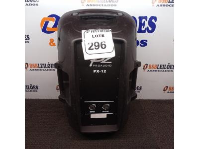 LOTE 296 - 01 CAIXA DE SOM MARCA PZ PRO ÁUDIO. (NO ESTADO) ATENÇÃO! FAZER A VISITAÇÃO ANTES DE ARREMATAR, NÃO SABEMOS SE FUNCIONA. LEILÃO NÃO TEM GARANTIA E NEM DEVOLUÇÃO, SUJEITO A POSSÍVEIS AVARIAS VISÍVEIS/OCULTAS E/OU AUSÊNCIA DE COMPONENTES.