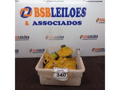 LOTE 340 - 01 LOTE C/APROXIMADAMENTE 07 REGULADORES DE GÁS MARCAS E MODELOS DIVERSOS. (NO ESTADO) ATENÇÃO! FAZER A VISITAÇÃO ANTES DE ARREMATAR, NÃO SABEMOS SE FUNCIONA. LEILÃO NÃO TEM GARANTIA E NEM DEVOLUÇÃO, SUJEITO A POSSÍVEIS AVARIAS VISÍVEIS/OCULTAS E/OU AUSÊNCIA DE COMPONENTES.