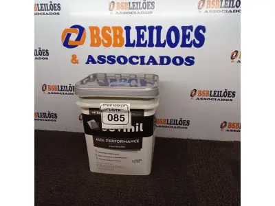 LOTE 085 - 01 GALÃO DE TINTA SUVINIL DE 18L PARA INTERIOR/EXTERIOR ACABAMENTO FOSCO BRANCO. (NOVO) (NO ESTADO) ATENÇÃO! FAZER A VISITAÇÃO ANTES DE ARREMATAR, NÃO SABEMOS SE FUNCIONA. LEILÃO NÃO TEM GARANTIA E NEM DEVOLUÇÃO, SUJEITO A POSSÍVEIS AVARIAS VISÍVEIS/OCULTAS E/OU AUSÊNCIA DE COMPONENTES.