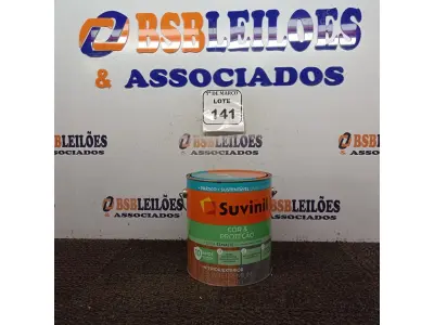 LOTE 141 - 01 LATA DE TINTA ESMALTE PARA MADEIRAS E METAIS NA COR BRILHANTE VERMELHO DE 3,6L MARCA SUVINIL. (NOVO) (NO ESTADO) ATENÇÃO! FAZER A VISITAÇÃO ANTES DE ARREMATAR, NÃO SABEMOS SE FUNCIONA. LEILÃO NÃO TEM GARANTIA E NEM DEVOLUÇÃO, SUJEITO A POSSÍVEIS AVARIAS VISÍVEIS/OCULTAS E/OU AUSÊNCIA DE COMPONENTES.