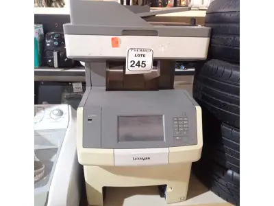 LOTE 245 - 01 IMPRESSORA MULTIFUNCIONAL MODELO X748TL MARCA LEXMARK. (NO ESTADO) ATENÇÃO! FAZER A VISITAÇÃO ANTES DE ARREMATAR, NÃO SABEMOS SE FUNCIONA. LEILÃO NÃO TEM GARANTIA E NEM DEVOLUÇÃO, SUJEITO A POSSÍVEIS AVARIAS VISÍVEIS/OCULTAS E/OU AUSÊNCIA DE COMPONENTES.