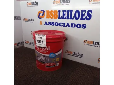 LOTE 091 - 01 GALÃO DE 18L DE ADITIVO PLASTIFICANTE PARA ARGAMASSA MARCA DRYKAL. (NOVO) (NO ESTADO) ATENÇÃO! FAZER A VISITAÇÃO ANTES DE ARREMATAR, NÃO SABEMOS SE FUNCIONA. LEILÃO NÃO TEM GARANTIA E NEM DEVOLUÇÃO, SUJEITO A POSSÍVEIS AVARIAS VISÍVEIS/OCULTAS E/OU AUSÊNCIA DE COMPONENTES.