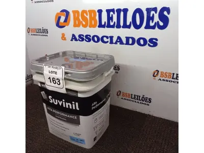 LOTE 163 - 01 GALÃO DE TINTA SUVINIL DE 18L PARA INTERIORES ACABAMENTO FOSCO BRANCO. (NOVO) (NO ESTADO) ATENÇÃO! FAZER A VISITAÇÃO ANTES DE ARREMATAR, NÃO SABEMOS SE FUNCIONA. LEILÃO NÃO TEM GARANTIA E NEM DEVOLUÇÃO, SUJEITO A POSSÍVEIS AVARIAS VISÍVEIS/OCULTAS E/OU AUSÊNCIA DE COMPONENTES.