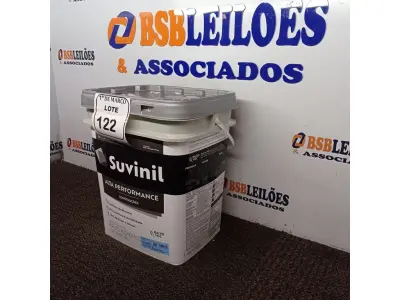 LOTE 122 - 01 GALÃO DE TINTA SUVINIL DE 18L PARA INTERIORES ACABAMENTO FOSCO BRANCO. (NOVO) (NO ESTADO) ATENÇÃO! FAZER A VISITAÇÃO ANTES DE ARREMATAR, NÃO SABEMOS SE FUNCIONA. LEILÃO NÃO TEM GARANTIA E NEM DEVOLUÇÃO, SUJEITO A POSSÍVEIS AVARIAS VISÍVEIS/OCULTAS E/OU AUSÊNCIA DE COMPONENTES.