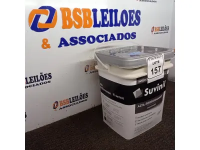 LOTE 157 - 01 GALÃO DE TINTA SUVINIL DE 18L PARA INTERIORES ACABAMENTO FOSCO BRANCO. (NOVO) (NO ESTADO) ATENÇÃO! FAZER A VISITAÇÃO ANTES DE ARREMATAR, NÃO SABEMOS SE FUNCIONA. LEILÃO NÃO TEM GARANTIA E NEM DEVOLUÇÃO, SUJEITO A POSSÍVEIS AVARIAS VISÍVEIS/OCULTAS E/OU AUSÊNCIA DE COMPONENTES.