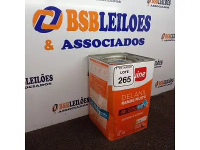 LOTE 265 - 01 LATA DE TINTA 16L/ 18L INTERIORES/EXTERIORES ACRÍLICO FOSCO IQUINE BASE C. (NOVO) (NO ESTADO) ATENÇÃO! FAZER A VISITAÇÃO ANTES DE ARREMATAR, NÃO SABEMOS SE FUNCIONA. LEILÃO NÃO TEM GARANTIA E NEM DEVOLUÇÃO, SUJEITO A POSSÍVEIS AVARIAS VISÍVEIS/OCULTAS E/OU AUSÊNCIA DE COMPONENTES.