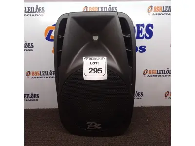 LOTE 295 - 01 CAIXA DE SOM PASSIVA MARCA PZ ÁUDIO 150W/300W (NOVO). (NO ESTADO) ATENÇÃO! FAZER A VISITAÇÃO ANTES DE ARREMATAR, NÃO SABEMOS SE FUNCIONA. LEILÃO NÃO TEM GARANTIA E NEM DEVOLUÇÃO, SUJEITO A POSSÍVEIS AVARIAS VISÍVEIS/OCULTAS E/OU AUSÊNCIA DE COMPONENTES.