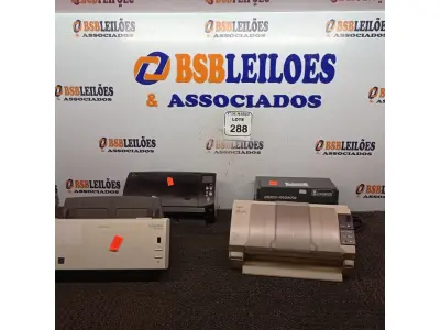 LOTE 288 - 01 LOTE COM SCANNERS, PROTOCOLADORA DE CHEQUES. (NO ESTADO) ATENÇÃO! FAZER A VISITAÇÃO ANTES DE ARREMATAR, NÃO SABEMOS SE FUNCIONA. LEILÃO NÃO TEM GARANTIA E NEM DEVOLUÇÃO, SUJEITO A POSSÍVEIS AVARIAS VISÍVEIS/OCULTAS E/OU AUSÊNCIA DE COMPONENTES.