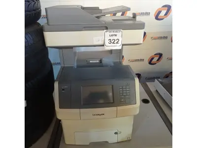 LOTE 322 - 01 IMPRESSORA MULTIFUNCIONAL MODELO X748DE MARCA LEXMARK. (NO ESTADO) ATENÇÃO! FAZER A VISITAÇÃO ANTES DE ARREMATAR, NÃO SABEMOS SE FUNCIONA. LEILÃO NÃO TEM GARANTIA E NEM DEVOLUÇÃO, SUJEITO A POSSÍVEIS AVARIAS VISÍVEIS/OCULTAS E/OU AUSÊNCIA DE COMPONENTES.