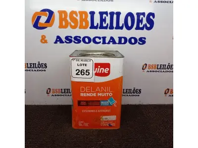 LOTE 265 - 01 LATA DE TINTA 16L/ 18L INTERIORES/EXTERIORES ACRÍLICO FOSCO IQUINE BASE C. (NOVO) (NO ESTADO) ATENÇÃO! FAZER A VISITAÇÃO ANTES DE ARREMATAR, NÃO SABEMOS SE FUNCIONA. LEILÃO NÃO TEM GARANTIA E NEM DEVOLUÇÃO, SUJEITO A POSSÍVEIS AVARIAS VISÍVEIS/OCULTAS E/OU AUSÊNCIA DE COMPONENTES.