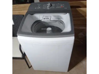 LOTE 015 - 01 MÁQUINA DE LAVAR ROUPA BRASTEMP 12KG  220V MODELO BWR12ABBNACA (WASHER).  (NO ESTADO EM QUE SE ENCONTRA. SUJEITO A AVARIAS OCULTAS/VISÍVEIS.) BJ7382J