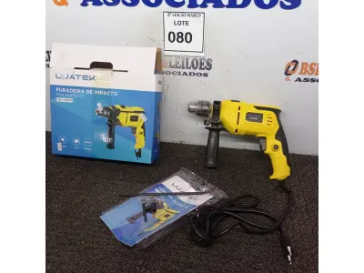 LOTE 080 - 01 FURADEIRA DE IMPACTO COM MARTELETE. (NO ESTADO) ATENÇÃO! FAZER A VISITAÇÃO ANTES DE ARREMATAR, NÃO SABEMOS SE FUNCIONA. LEILÃO NÃO TEM GARANTIA E NEM DEVOLUÇÃO, SUJEITO A POSSÍVEIS AVARIAS VISÍVEIS/OCULTAS E/OU AUSÊNCIA DE COMPONENTES.