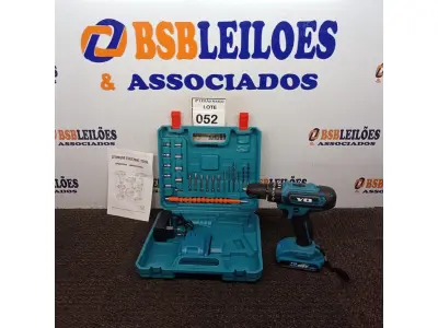 LOTE 052 - 01 FURADEIRA/PARAFUSADEIRA YQ. (NO ESTADO) ATENÇÃO! FAZER A VISITAÇÃO ANTES DE ARREMATAR, NÃO SABEMOS SE FUNCIONA. LEILÃO NÃO TEM GARANTIA E NEM DEVOLUÇÃO, SUJEITO A POSSÍVEIS AVARIAS VISÍVEIS/OCULTAS E/OU AUSÊNCIA DE COMPONENTES.
