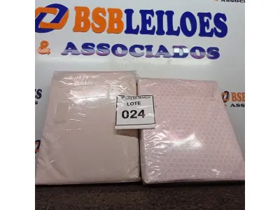 LOTE 024 - 02 JOGOS DE CAMA QUEEN MICRO PERCAL LENÇOL COM ELÁSTICO 1,58M X 1,98M X0,45M DE ALTURA E 02 FRONHAS 0,50M X 0,70M.  (NO ESTADO) ATENÇÃO! FAZER A VISITAÇÃO ANTES DE ARREMATAR, NÃO SABEMOS SE FUNCIONA. LEILÃO NÃO TEM GARANTIA E NEM DEVOLUÇÃO, SUJEITO A POSSÍVEIS AVARIAS VISÍVEIS/OCULTAS E/OU AUSÊNCIA DE COMPONENTES.