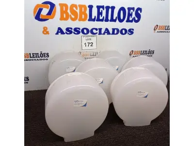 LOTE 172 - 06 DISPENSES DE PAPEL. (NO ESTADO) ATENÇÃO! FAZER A VISITAÇÃO ANTES DE ARREMATAR, NÃO SABEMOS SE FUNCIONA. LEILÃO NÃO TEM GARANTIA E NEM DEVOLUÇÃO, SUJEITO A POSSÍVEIS AVARIAS VISÍVEIS/OCULTAS E/OU AUSÊNCIA DE COMPONENTES.