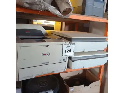 LOTE 124 - 03 SCANNER’S MARCA KODAK E 01 IMPRESSORA MARCA OK. (NO ESTADO) ATENÇÃO! FAZER A VISITAÇÃO ANTES DE ARREMATAR, NÃO SABEMOS SE FUNCIONA. LEILÃO NÃO TEM GARANTIA E NEM DEVOLUÇÃO, SUJEITO A POSSÍVEIS AVARIAS VISÍVEIS/OCULTAS E/OU AUSÊNCIA DE COMPONENTES.