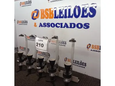 LOTE 210 - 05 DOSADORES DE BEBIDAS. (NO ESTADO) ATENÇÃO! FAZER A VISITAÇÃO ANTES DE ARREMATAR, NÃO SABEMOS SE FUNCIONA. LEILÃO NÃO TEM GARANTIA E NEM DEVOLUÇÃO, SUJEITO A POSSÍVEIS AVARIAS VISÍVEIS/OCULTAS E/OU AUSÊNCIA DE COMPONENTES.