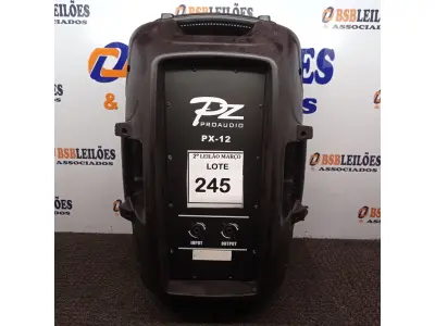 LOTE 245 - 01 CAIXA DE SOM PASSIVA MARCA PZ PRO ÁUDIO. (NO ESTADO) ATENÇÃO! FAZER A VISITAÇÃO ANTES DE ARREMATAR, NÃO SABEMOS SE FUNCIONA. LEILÃO NÃO TEM GARANTIA E NEM DEVOLUÇÃO, SUJEITO A POSSÍVEIS AVARIAS VISÍVEIS/OCULTAS E/OU AUSÊNCIA DE COMPONENTES.
