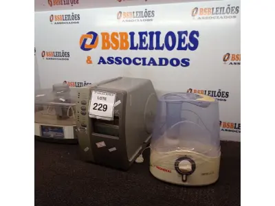 LOTE 229 - 01 IMPRESSORA DE ETIQUETAS MARCA ZEBRA COM AVARIAS E 02 UMIDIFICADORES DE AMBIENTE. (NO ESTADO) ATENÇÃO! FAZER A VISITAÇÃO ANTES DE ARREMATAR, NÃO SABEMOS SE FUNCIONA. LEILÃO NÃO TEM GARANTIA E NEM DEVOLUÇÃO, SUJEITO A POSSÍVEIS AVARIAS VISÍVEIS/OCULTAS E/OU AUSÊNCIA DE COMPONENTES.