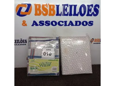 LOTE 010 - 02 JOGOS DE CAMA QUEEN MICRO PERCAL LENÇOL COM ELÁSTICO 1,58M X 1,98M X0,45M DE ALTURA E 02 FRONHAS 0,50M X 0,70M.  (NO ESTADO) ATENÇÃO! FAZER A VISITAÇÃO ANTES DE ARREMATAR, NÃO SABEMOS SE FUNCIONA. LEILÃO NÃO TEM GARANTIA E NEM DEVOLUÇÃO, SUJEITO A POSSÍVEIS AVARIAS VISÍVEIS/OCULTAS E/OU AUSÊNCIA DE COMPONENTES.