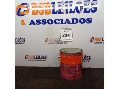 LOTE 235 - 01 LATA DE TINTA ESMALTE SINTÉTICO PARA MADEIRA E METAL 3,6L NA COR BRILHANTE VERMELHO MARCA SUVINIL (NOVO).  (NO ESTADO) ATENÇÃO! FAZER A VISITAÇÃO ANTES DE ARREMATAR, NÃO SABEMOS SE FUNCIONA. LEILÃO NÃO TEM GARANTIA E NEM DEVOLUÇÃO, SUJEITO A POSSÍVEIS AVARIAS VISÍVEIS/OCULTAS E/OU AUSÊNCIA DE COMPONENTES.