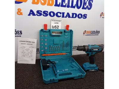 LOTE 052 - 01 FURADEIRA/PARAFUSADEIRA YQ. (NO ESTADO) ATENÇÃO! FAZER A VISITAÇÃO ANTES DE ARREMATAR, NÃO SABEMOS SE FUNCIONA. LEILÃO NÃO TEM GARANTIA E NEM DEVOLUÇÃO, SUJEITO A POSSÍVEIS AVARIAS VISÍVEIS/OCULTAS E/OU AUSÊNCIA DE COMPONENTES.