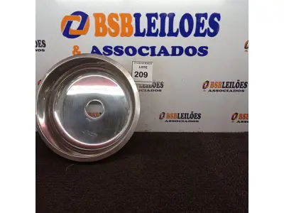 LOTE 209 - 01 CUBA EM AÇO INOX REDONDO (NOVO). (NO ESTADO) ATENÇÃO! FAZER A VISITAÇÃO ANTES DE ARREMATAR, NÃO SABEMOS SE FUNCIONA. LEILÃO NÃO TEM GARANTIA E NEM DEVOLUÇÃO, SUJEITO A POSSÍVEIS AVARIAS VISÍVEIS/OCULTAS E/OU AUSÊNCIA DE COMPONENTES.