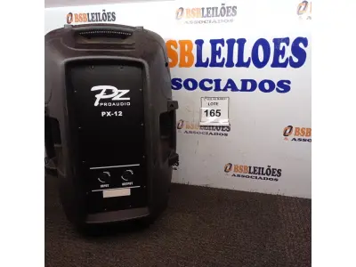 LOTE 165 - 01 CAIXA DE SOM PZPROPASSIVE PX-12. (NO ESTADO) ATENÇÃO! FAZER A VISITAÇÃO ANTES DE ARREMATAR, NÃO SABEMOS SE FUNCIONA. LEILÃO NÃO TEM GARANTIA E NEM DEVOLUÇÃO, SUJEITO A POSSÍVEIS AVARIAS VISÍVEIS/OCULTAS E/OU AUSÊNCIA DE COMPONENTES.