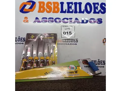 LOTE 015 - 01 SERROTE DE 18’’ E 01 KIT DE CHAVE DE FENDAS+PHILIPS. (NOVO) (NO ESTADO) ATENÇÃO! FAZER A VISITAÇÃO ANTES DE ARREMATAR, NÃO SABEMOS SE FUNCIONA. LEILÃO NÃO TEM GARANTIA E NEM DEVOLUÇÃO, SUJEITO A POSSÍVEIS AVARIAS VISÍVEIS/OCULTAS E/OU AUSÊNCIA DE COMPONENTES.