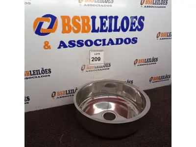 LOTE 209 - 01 CUBA EM AÇO INOX REDONDO (NOVO). (NO ESTADO) ATENÇÃO! FAZER A VISITAÇÃO ANTES DE ARREMATAR, NÃO SABEMOS SE FUNCIONA. LEILÃO NÃO TEM GARANTIA E NEM DEVOLUÇÃO, SUJEITO A POSSÍVEIS AVARIAS VISÍVEIS/OCULTAS E/OU AUSÊNCIA DE COMPONENTES.
