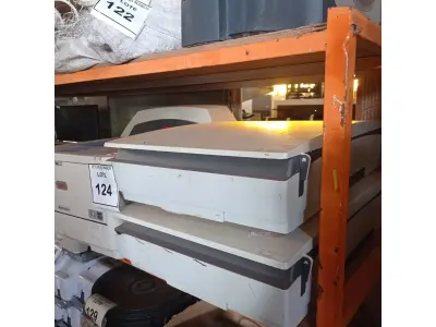 LOTE 124 - 03 SCANNER’S MARCA KODAK E 01 IMPRESSORA MARCA OK. (NO ESTADO) ATENÇÃO! FAZER A VISITAÇÃO ANTES DE ARREMATAR, NÃO SABEMOS SE FUNCIONA. LEILÃO NÃO TEM GARANTIA E NEM DEVOLUÇÃO, SUJEITO A POSSÍVEIS AVARIAS VISÍVEIS/OCULTAS E/OU AUSÊNCIA DE COMPONENTES.