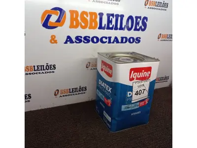 LOTE 407 - 01 LATA DE TINTA IQUINE DIATEX BASE ACRÍLICO FOSCO 18 L. (NO ESTADO) ATENÇÃO! FAZER A VISITAÇÃO ANTES DE ARREMATAR, NÃO SABEMOS SE FUNCIONA. LEILÃO NÃO TEM GARANTIA E NEM DEVOLUÇÃO, SUJEITO A POSSÍVEIS AVARIAS VISÍVEIS/OCULTAS E/OU AUSÊNCIA DE COMPONENTES.