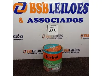 LOTE 338 - 01 LATA DE TINTA SUVINIL ESMALTE PREMIUM INTERIOR/EXTERIOR 3,6L NA COR VERMELHO BRILHANTE. (NO ESTADO) ATENÇÃO! FAZER A VISITAÇÃO ANTES DE ARREMATAR, NÃO SABEMOS SE FUNCIONA. LEILÃO NÃO TEM GARANTIA E NEM DEVOLUÇÃO, SUJEITO A POSSÍVEIS AVARIAS VISÍVEIS/OCULTAS E/OU AUSÊNCIA DE COMPONENTES.
