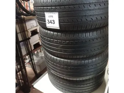 LOTE 343 - 06 PNEUS USADOS 215-55-17. (NO ESTADO) ATENÇÃO! FAZER A VISITAÇÃO ANTES DE ARREMATAR, NÃO SABEMOS SE FUNCIONA. LEILÃO NÃO TEM GARANTIA E NEM DEVOLUÇÃO, SUJEITO A POSSÍVEIS AVARIAS VISÍVEIS/OCULTAS E/OU AUSÊNCIA DE COMPONENTES.
