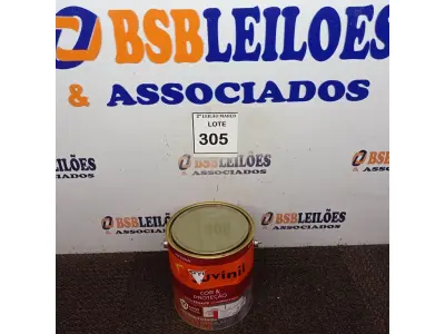LOTE 305 - 01 LATA DE TINTA ESMALTE SINTÉTICO PARA MADEIRA E METAL 3,6L NA COR BRILHANTE VERMELHO MARCA SUVINIL (NOVO).  (NO ESTADO) ATENÇÃO! FAZER A VISITAÇÃO ANTES DE ARREMATAR, NÃO SABEMOS SE FUNCIONA. LEILÃO NÃO TEM GARANTIA E NEM DEVOLUÇÃO, SUJEITO A POSSÍVEIS AVARIAS VISÍVEIS/OCULTAS E/OU AUSÊNCIA DE COMPONENTES.