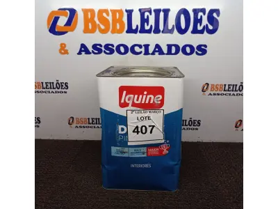 LOTE 407 - 01 LATA DE TINTA IQUINE DIATEX BASE ACRÍLICO FOSCO 18 L. (NO ESTADO) ATENÇÃO! FAZER A VISITAÇÃO ANTES DE ARREMATAR, NÃO SABEMOS SE FUNCIONA. LEILÃO NÃO TEM GARANTIA E NEM DEVOLUÇÃO, SUJEITO A POSSÍVEIS AVARIAS VISÍVEIS/OCULTAS E/OU AUSÊNCIA DE COMPONENTES.