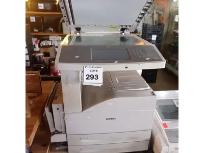 LOTE 293 - 01 IMPRESSORA LEXMARK X860DE. (NO ESTADO) ATENÇÃO! FAZER A VISITAÇÃO ANTES DE ARREMATAR, NÃO SABEMOS SE FUNCIONA. LEILÃO NÃO TEM GARANTIA E NEM DEVOLUÇÃO, SUJEITO A POSSÍVEIS AVARIAS VISÍVEIS/OCULTAS E/OU AUSÊNCIA DE COMPONENTES.