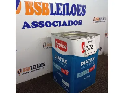 LOTE 372 - 01 LATA DE TINTA IQUINE DIATEX BASE ACRÍLICO FOSCO 18 L. (NO ESTADO) ATENÇÃO! FAZER A VISITAÇÃO ANTES DE ARREMATAR, NÃO SABEMOS SE FUNCIONA. LEILÃO NÃO TEM GARANTIA E NEM DEVOLUÇÃO, SUJEITO A POSSÍVEIS AVARIAS VISÍVEIS/OCULTAS E/OU AUSÊNCIA DE COMPONENTES.