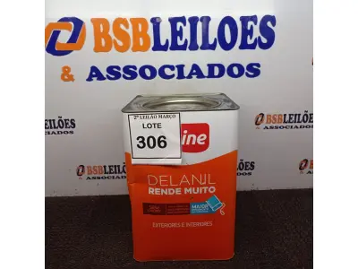 LOTE 306 - 01 LATA DE TINTA IQUINE DELANIL EXTERIOR E INTERIOR BASE P FOSCO 18 L. (NO ESTADO) ATENÇÃO! FAZER A VISITAÇÃO ANTES DE ARREMATAR, NÃO SABEMOS SE FUNCIONA. LEILÃO NÃO TEM GARANTIA E NEM DEVOLUÇÃO, SUJEITO A POSSÍVEIS AVARIAS VISÍVEIS/OCULTAS E/OU AUSÊNCIA DE COMPONENTES.