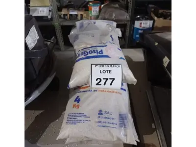 LOTE 277 - 06 PACOTES DE GRANITINA/08 PARA GRAFIADO COM 4KG CADA. (NO ESTADO) ATENÇÃO! FAZER A VISITAÇÃO ANTES DE ARREMATAR, NÃO SABEMOS SE FUNCIONA. LEILÃO NÃO TEM GARANTIA E NEM DEVOLUÇÃO, SUJEITO A POSSÍVEIS AVARIAS VISÍVEIS/OCULTAS E/OU AUSÊNCIA DE COMPONENTES.