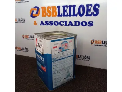 LOTE 372 - 01 LATA DE TINTA IQUINE DIATEX BASE ACRÍLICO FOSCO 18 L. (NO ESTADO) ATENÇÃO! FAZER A VISITAÇÃO ANTES DE ARREMATAR, NÃO SABEMOS SE FUNCIONA. LEILÃO NÃO TEM GARANTIA E NEM DEVOLUÇÃO, SUJEITO A POSSÍVEIS AVARIAS VISÍVEIS/OCULTAS E/OU AUSÊNCIA DE COMPONENTES.