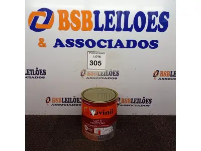LOTE 305 - 01 LATA DE TINTA ESMALTE SINTÉTICO PARA MADEIRA E METAL 3,6L NA COR BRILHANTE VERMELHO MARCA SUVINIL (NOVO).  (NO ESTADO) ATENÇÃO! FAZER A VISITAÇÃO ANTES DE ARREMATAR, NÃO SABEMOS SE FUNCIONA. LEILÃO NÃO TEM GARANTIA E NEM DEVOLUÇÃO, SUJEITO A POSSÍVEIS AVARIAS VISÍVEIS/OCULTAS E/OU AUSÊNCIA DE COMPONENTES.