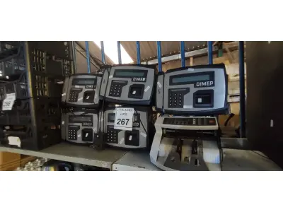 LOTE 267 - 05 RELÓGIOS DE PONTO DIMEP E 01 MÁQUINA PARA CONTAR CÉDULAS. (NO ESTADO) ATENÇÃO! FAZER A VISITAÇÃO ANTES DE ARREMATAR, NÃO SABEMOS SE FUNCIONA. LEILÃO NÃO TEM GARANTIA E NEM DEVOLUÇÃO, SUJEITO A POSSÍVEIS AVARIAS VISÍVEIS/OCULTAS E/OU AUSÊNCIA DE COMPONENTES.