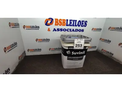 LOTE 253 - 01 GALÃO DE TINTA SUVINIL DE 18L PARA INTERIORES ACABAMENTO FOSCO BRANCO. (NOVO) (NO ESTADO) ATENÇÃO! FAZER A VISITAÇÃO ANTES DE ARREMATAR, NÃO SABEMOS SE FUNCIONA. LEILÃO NÃO TEM GARANTIA E NEM DEVOLUÇÃO, SUJEITO A POSSÍVEIS AVARIAS VISÍVEIS/OCULTAS E/OU AUSÊNCIA DE COMPONENTES.