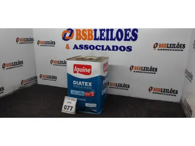 LOTE 077 - 01 LATA DE TINTA 16L/ 18L INTERIORES/EXTERIORES ACRÍLICO FOSCO IQUINE BASE P. (NOVO) (NO ESTADO) ATENÇÃO! FAZER A VISITAÇÃO ANTES DE ARREMATAR, NÃO SABEMOS SE FUNCIONA. LEILÃO NÃO TEM GARANTIA E NEM DEVOLUÇÃO, SUJEITO A POSSÍVEIS AVARIAS VISÍVEIS/OCULTAS E/OU AUSÊNCIA DE COMPONENTES.