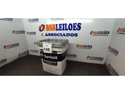 LOTE 146 - 01 GALÃO DE TINTA SUVINIL DE 18L PARA INTERIORES ACABAMENTO FOSCO BRANCO. (NOVO) (NO ESTADO) ATENÇÃO! FAZER A VISITAÇÃO ANTES DE ARREMATAR, NÃO SABEMOS SE FUNCIONA. LEILÃO NÃO TEM GARANTIA E NEM DEVOLUÇÃO, SUJEITO A POSSÍVEIS AVARIAS VISÍVEIS/OCULTAS E/OU AUSÊNCIA DE COMPONENTES.